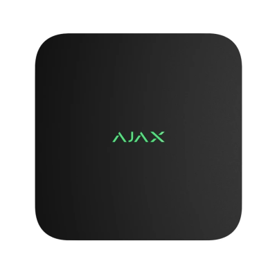 Мережевий відеореєстратор Ajax NVR DC (16ch) black, роздільна здатність до 4К, підтримка ONVIF/RTSP, декодування H.265/H.264, ємність до 16Тб