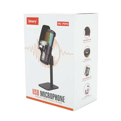 Професійний студійний мікрофон Jmary MC-PW13, живлення від USB, Box