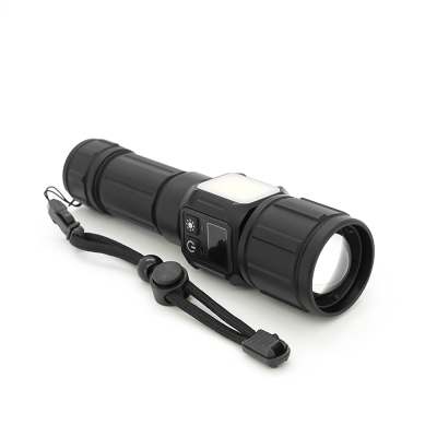 Ліхтарик BP-X708 P90, Zoom, 5+2+2 режими, корпус метал, магніт, акум 18650, індикація заряду, USB кабель, BOX