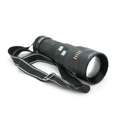 Ліхтар пошуковий YEMAO YM-G601 LED PM60, 4 режими, індикація заряду, живлення від 4*18650, IP65, USB кабель, 245х195х90мм, 1,260кг, Black, Чохол+BOX