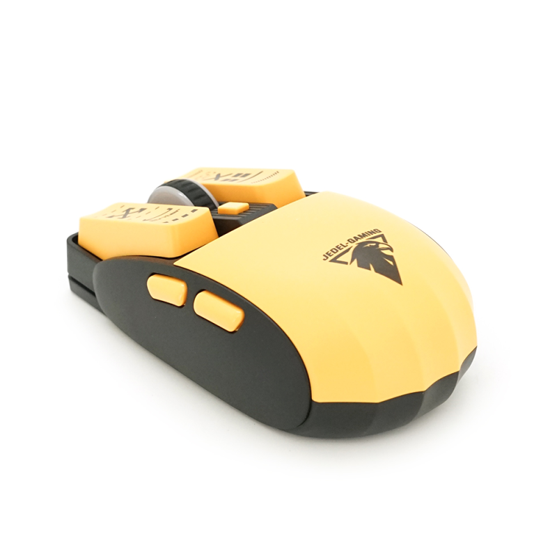 Миша бездротова JEDEL WD149, 3200DPI, 2.4GHZ+Bluetooth 5.0, Black/Yellow, Box