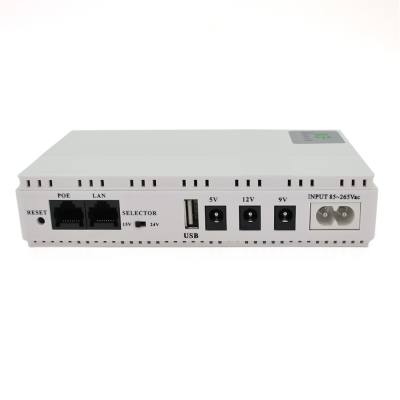 ДБЖ для роутерів/комутаторів DC1018P, 18W, Output: USB-5V, DC-5V/9V/12V, POE-15/24V, 1/2A, Li-ion 10400mAh, 160х105х32мм, 385 грам, 385 грам,