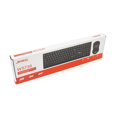 Бездротовий комплект KB+Mouse JEDEL WS736, 2.4GHZ, (Eng /Укр/ Pyc), Box Бездротовий комплект KB+Mouse JEDEL WS736, 2.4GHZ, (Eng /Укр/ Pyc), Box