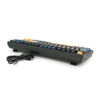 Клавіатура механічна USB JEDEL WKL-102, довжина кабелю 170см , RGB підсвічування, (Eng/Укр/Рус), (385х160х50 мм), Black/Blue, 88к, Q10 Клавіатура механічна USB JEDEL WKL-102, довжина кабелю 170см , RGB підсвічування, (Eng/Укр/Рус), (385х160х50 мм), Black/Blue, 88к, Q10