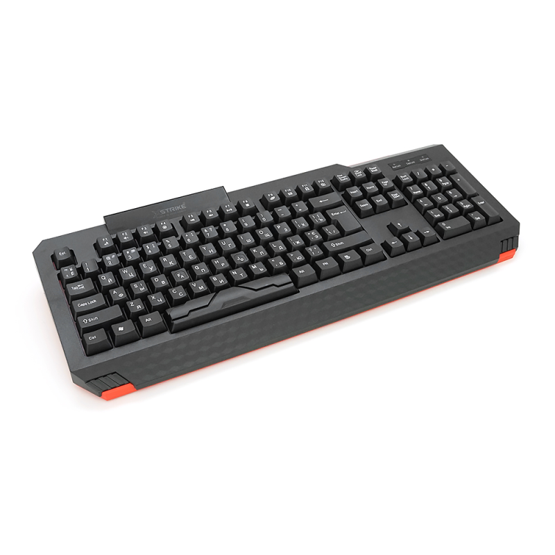 Клавіатура USB XSTRIKE XS-1022, довжина кабелю 150см, RGB підсвічування, Eng/Укр/Рус, 460х175х35 мм, Black, 105к, Q20
