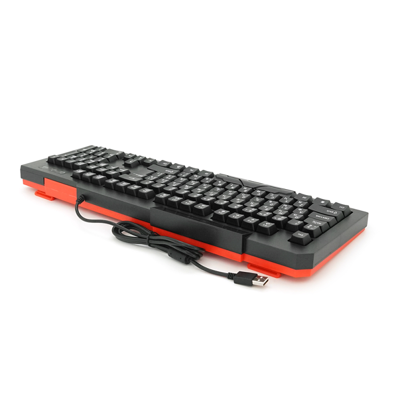 Клавіатура USB XSTRIKE XS-1022, довжина кабелю 150см, RGB підсвічування, Eng/Укр/Рус, 460х175х35 мм, Black, 105к, Q20