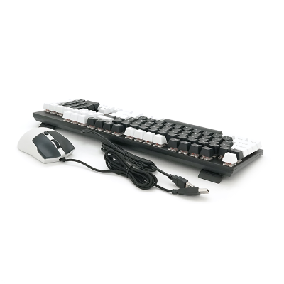 Комплект провідний KB+Mouse XSTRIKE X-1011, USB, RGB підсвічування, (Eng/Укр/Pyc), Black/White, Box