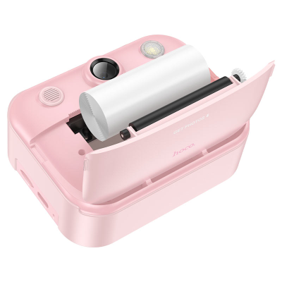 Дитячий фотоапарат HOCO DV204 з функцією миттєвого друку, підтримка microSD card, Pink, Box