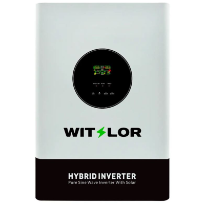 Гібридний інвертор WITSLOR HF6248-B, 1Ф-6,2kW, 48V, 200-400V, MPPT 90-500VDC, PV 500VDC, 12kg
