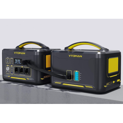 Портативна станція VTOMAN Jump 1500+1500 Вт, LiFePO4 828+828Втч, 230В, вихід 3x230В/1500Вт,2x12В/10А,4xUSB-A,2xType-C PD100Вт