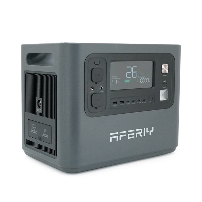 Портативна станція AFERIY AF-P210,LiFePO4 2048Втч.(max2400)Вт,MPPT 11.5-50В-20А(500Вт),out220v. LED.  2-USB,4xType-C PD20/100Вт,DC+прикуриватель12В/10А,398*280*315 мм,22kg