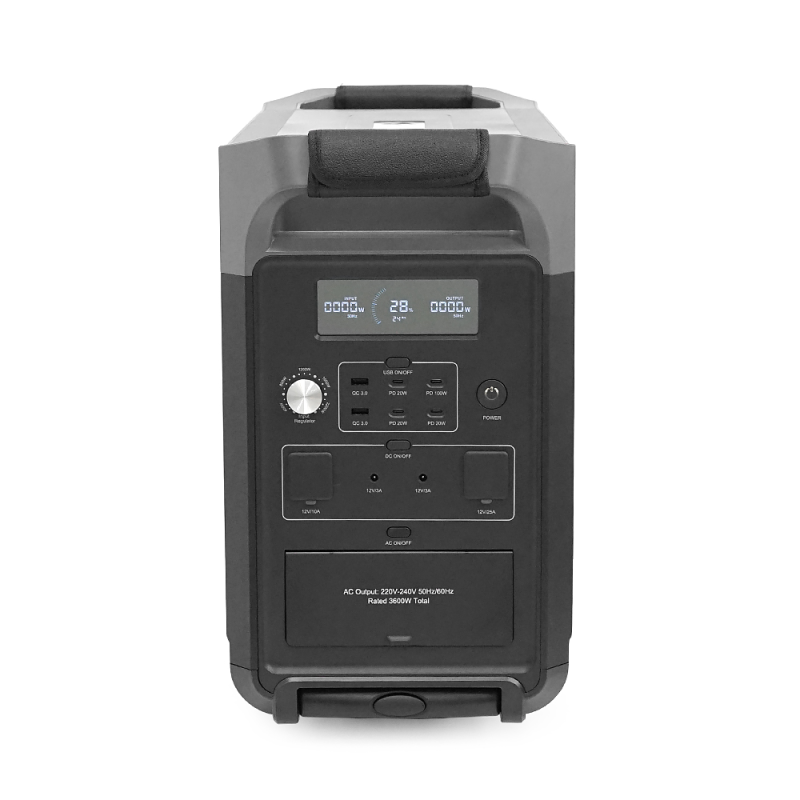 Портативна зарядна станція FOSSiBOT F3600PRO, 3600W/3840Wh LiFePO₄, MPPT до 2000W, XT60-12V/25А, 2xDC5521-12V-3A, CarPort-12V-10A, 3xAC230V, 2xUSB-A-15W, 4xUSB-C-100W, Wi-Fi, Bluetooth, заряджання 1,5 год, 609×321×475 мм, 42 кг
