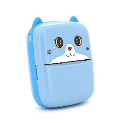 Портативний дитячий термопринтер A8 Cat, bluetooth, Type-C, blue, BOX
