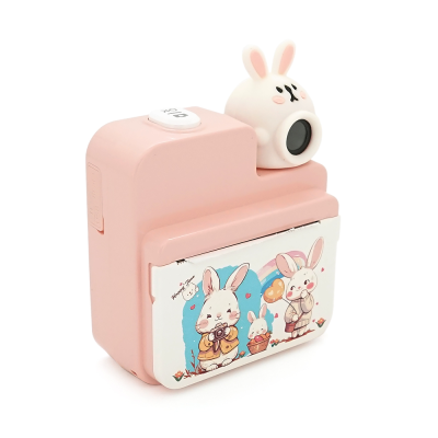 Дитячий фотоапарат JD30 з функцією миттєвого термодруку Рожевий Кролик, екран IPS 3-дюйми, Type-C, Pink, BOX