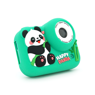 Дитячий фотоапарат M03 Зелена Панда, 2 камери, екран IPS 2-дюйми, Type-C, Green, BOX