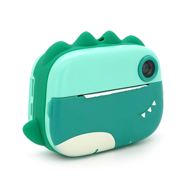 Дитячий фотоапарат M05 з функцією миттєвого термодруку Зелений Динозавр, 2 камери, IPS екран 2,4-дюйма, Type-C, Green, BOX