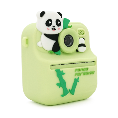 Дитячий фотоапарат S11 з функцією миттєвого термодруку Зелена Панда, 2 камери, екран IPS 2,4-дюйми, Type-C, Green, BOX