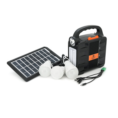 Переносний ліхтар EP-396 + Solar, Функції: PowerBank, FM радіо, USB/TF, Bluetooth, АКБ 6V/4A, 3 виносні лампочки 3W, 185х82х209мм, Black, Box