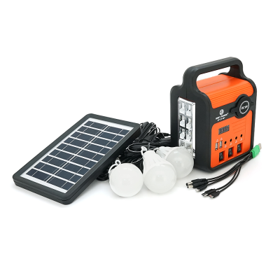 Переносний ліхтар EP-371 + Solar, Функції: PowerBank, FM радіо, USB/TF, Bluetooth, АКБ 6V/4A, 3 виносні лампочки 3W, 145х110х195мм, Box