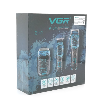 Комплект VGR 3 в 1 V-645, тример + шейвер+стрижка, Box