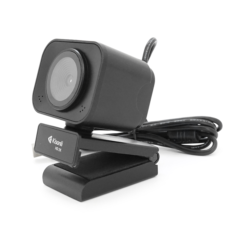Вебкамера із мікрофоном Kisonli D4, 2K 30fps, пласт. корпус, Black, BOX