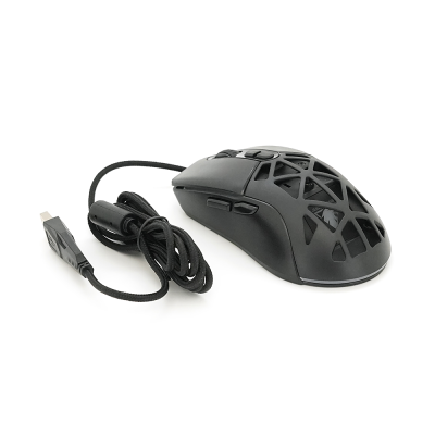 Миша провідна JEDEL GM1390, 7 кнопок, 1000/2400/3200/4800/6400/7200DPI, кабель 1,5 м. RGB підсвічування. Змінна панель. Black. Box