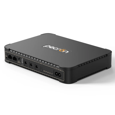 ИБП для роутера Pecron D39, 36W 38.48Wh, Output: USB 5V 2.6A Max, 9V 2A Max/12V 2A Max /5V2.6AMax/15V or 24V POE, 199.6*144.6*34.6mm, 500g, Black, BOX