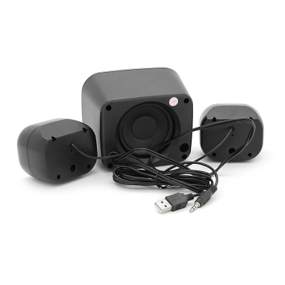 Колонки 2.1 JEDEL S-560P USB+3.5mm, 2x3W+5W, 150Hz-20KHz, з LED підсвічуванням, Black, BOX