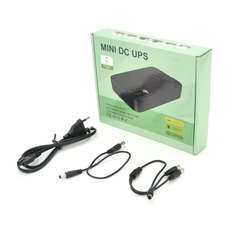 ДБЖ UPS-36W DC1036P для роутерів/комутаторів/PON/POE-430, 5/9/12V, 1A/2А, 12000мAh, Black, BOX