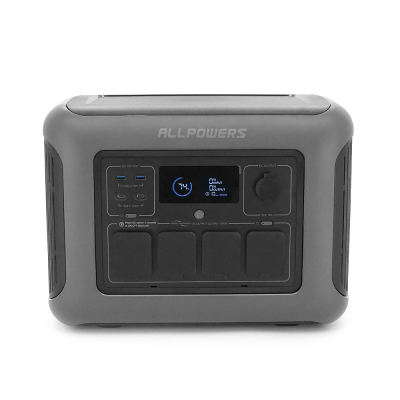 Power station ALLPOWERS R1500 LITE APP Control, Wi-Fi, Bluetooth, 1600W, 1056Wh LiFePO4 3500Cycles, MPPT 650w max, CAR port, DC12/24V, 4хAC 220V, 2xUSB-TYPE-C 100W, 2xUSB-A 18W, XT60, wireless 2*30W, Fast charge 60min, 413×312×265mm, 16,7kg Power station ALLPOWERS R1500 LITE APP Control, Wi-Fi, Bluetooth, 1600W, 1056Wh LiFePO4 3500Cycles, MPPT 650w max, CAR port, DC12/24V, 4хAC 220V, 2xUSB-TYPE-C 100W, 2xUSB-A 18W, XT60, wireless 2*30W, Fast charge 60min, 413×312×265mm, 16,7kg