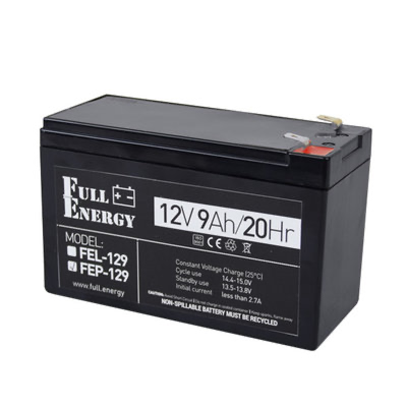 Акумуляторна батарея Full Energy AGM FEP-129, 12V/9 Ah, 151х65х98, 2,5 кг