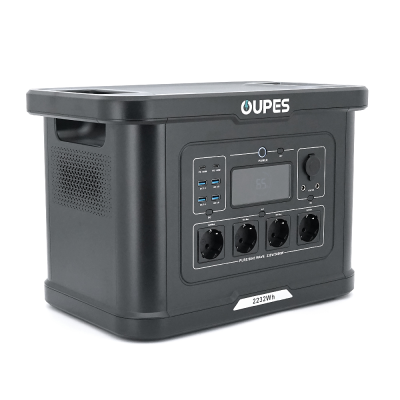 Портативний джерело живлення OUPES S024 Lite, LiFePO4, 2400W, PEAK 4500W, 2232Wh, 3500Cycles, MPPT 800W, 4xAC190-250V 16A, 4xUSB-A -18W, 2xUSB-C - 100+40W, IP21, 457*270*210мм, 20.5 кг