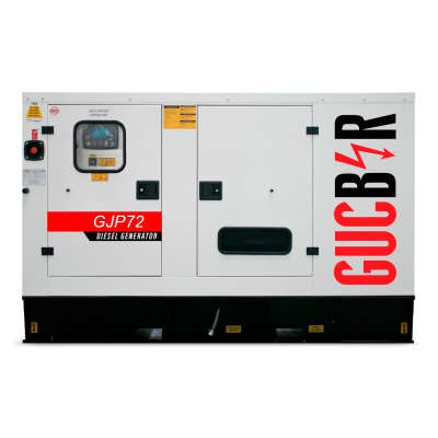 Дизельний генератор Gucbir GJP72 з двигуном PERKINS 1104A-44TG1, 72 кВА/57,6 кВт, генератор Maranello M75, витрата при 75% навантаження - 11,2 літрів/год, 230/400 В, 50 Гц (AVR SX460+ATS), IP23/H, 2440x1000x1860 мм, 1440 кг, 220 л