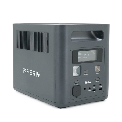 Портативная станция AFERIY AF-P180, LiFePO4 1024Втч. (max1800)Вт, XT60 MPPT 11.5-50В-20А(500W), 4xAC 220v. LED. 2-USB-A 18W , 2xType-C PD20+140Вт, DC+прикуриватель12В/10А, 100% заряд - 1,5 часа, 350*220*263 мм, 11.6kg