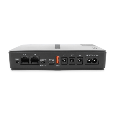ДБЖ UPS-18W DC1018P YT45949 для роутерів/комутаторів/PON/POE-430, 5//9/12V, 1A, 11600MAh(знімні 4*2900MAh), Black, BOX