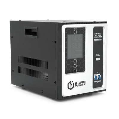 Стабилизатор напряжения релейный Europower EQVR-3000VA LCD, 2400W, AC 100V-260V, 50Hz/60Hz, aluninum, ≤50dB, 4100x270x330mm, 8kg, Q1