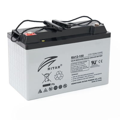 Акумуляторна батарея AGM RITAR RA12-100, Gray Case, 12V 100.0Ah ( 328 х 172 х 215 (220), 30 kg Q1/36