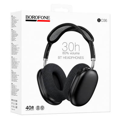 Навушники Bluetooth Borofone BO36, Black, Box Навушники Bluetooth Borofone BO36, Black, Box
