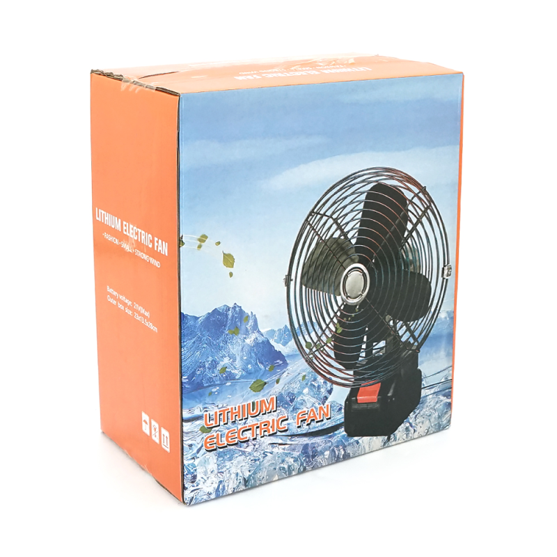 Вентилятор 6" YT46888, з Li-Ion акумулятором 48V, Black, Box 185х185 мм, 1,0 кг