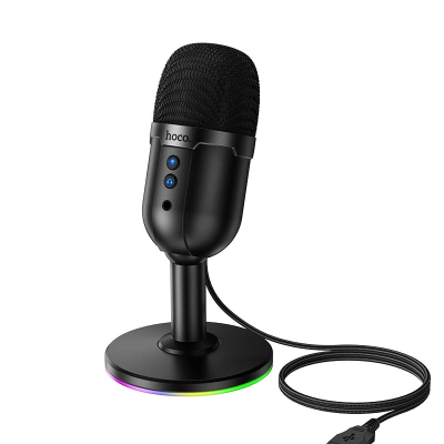 Настільний мікрофон HOCO L25, кабель 1.6м, Black, BOX