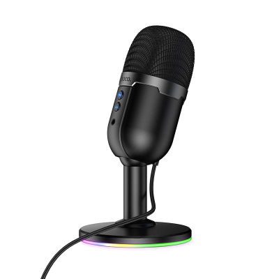 Настільний мікрофон HOCO L25, кабель 1.6м, Black, BOX