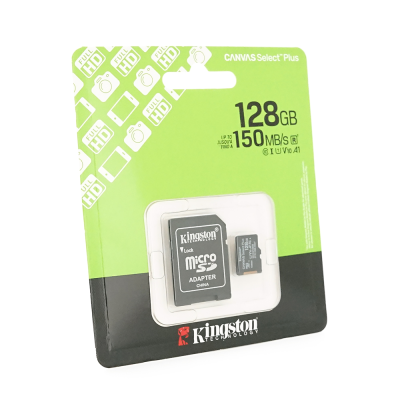 Карта пам'яті Kingston Canvas Select Plus Gen3 microSDHC Class 10 UHS-I А1 (R-150MB/s) , 128GB