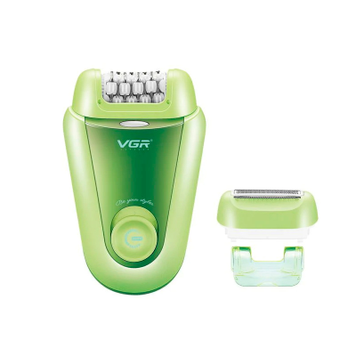 Эпилятор VGR 2 в 1 V-758 GREEN, 2 насадки, Box