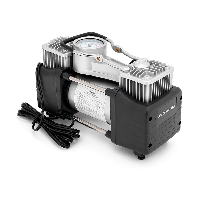 Портативний повітряний насос YT-47743, до 10 атм, Silver/Black, Box