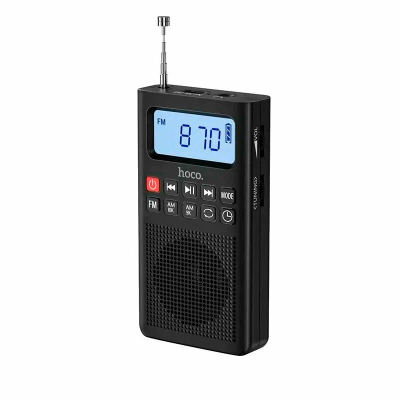 Радіоприймач HOCO HI51, Bluetooth, FM/AM радіо, AUX, корпус пластмас, Black, BOX Радіоприймач HOCO HI51, Bluetooth, FM/AM радіо, AUX, корпус пластмас, Black, BOX