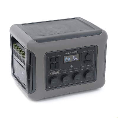 Power station ALLPOWERS R2500V2 APP Control, Wi-Fi, Bluetooth, 2500W, 2016Wh LiFePO4 3500Cycles, MPPT 1000w max, CAR port, DC12/24V, 4хAC 220V, 2xUSB-TYPE-C 200W, 2xUSB-A 18W, 2xUSB-A 36W, XT60, wireless 15W, Fast charge 60min, 456×360×346mm, 29kg