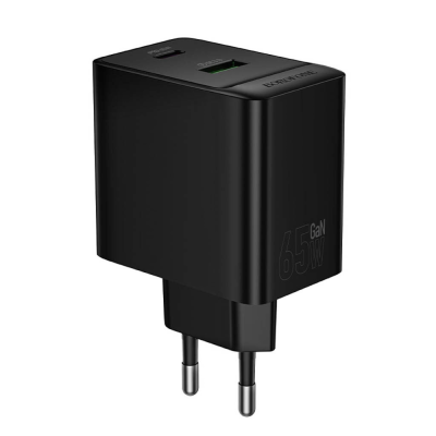 СЗУ BOROFONE BAS17A, PD65W+Q3.0, 1xUSB+1xUSB-C, 65W, Black, Box