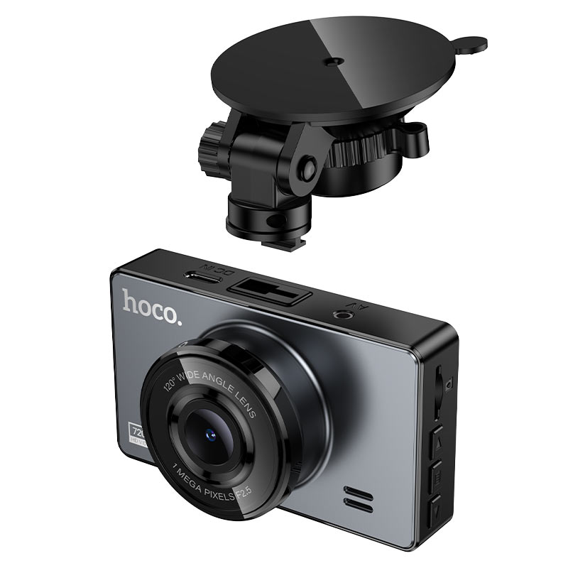 Автомобільний відеореєстратор HOCO DV14 3" IPS, 720P, Metal Gray, Box