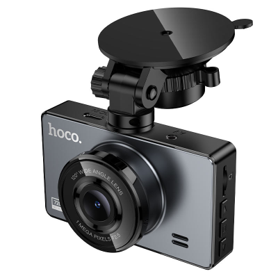 Автомобільний відеореєстратор HOCO DV14 3" IPS, 720P, Metal Gray, Box
