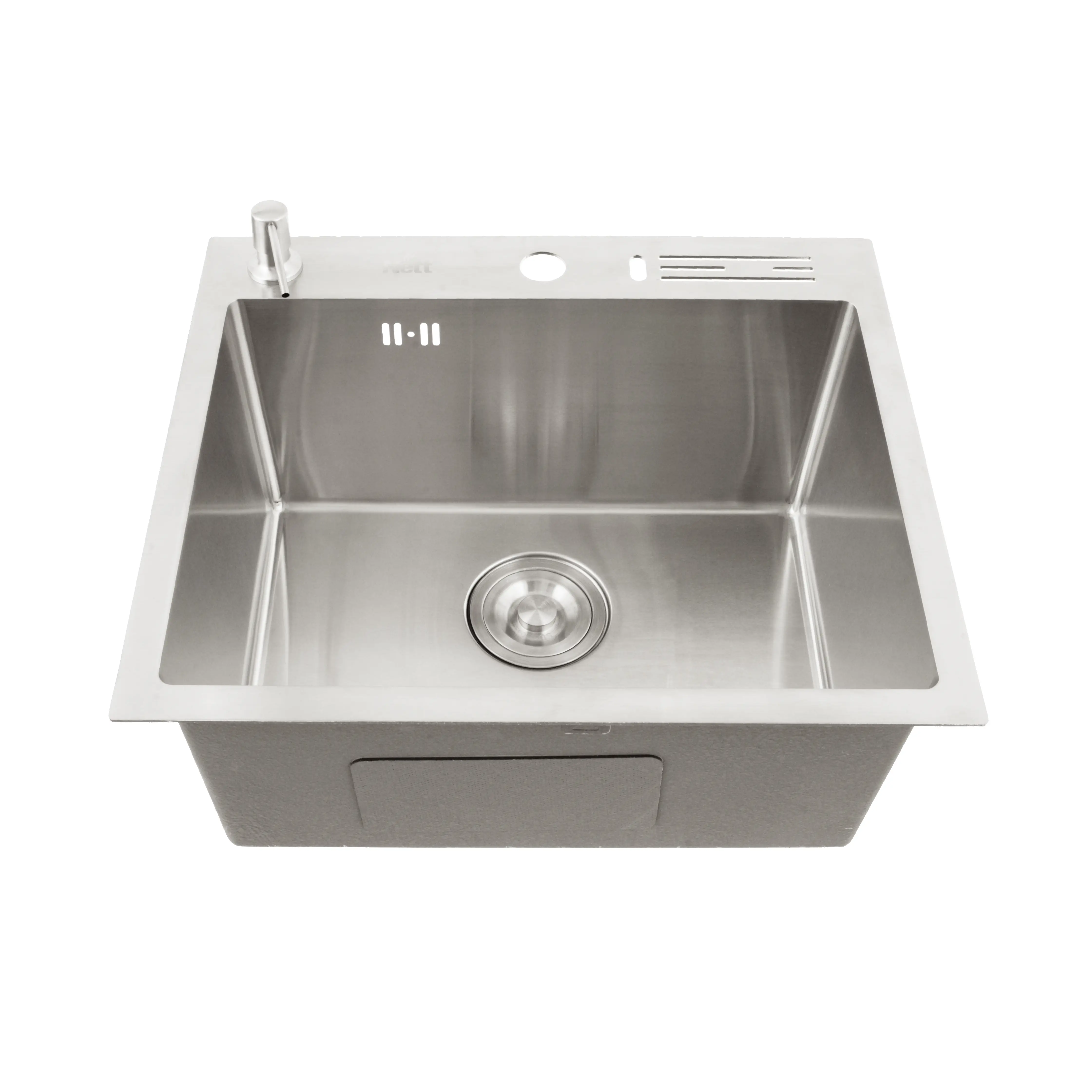 Мийка кухонна накладна 1.5 мм з нержавійки 45 см Nett NS-5245